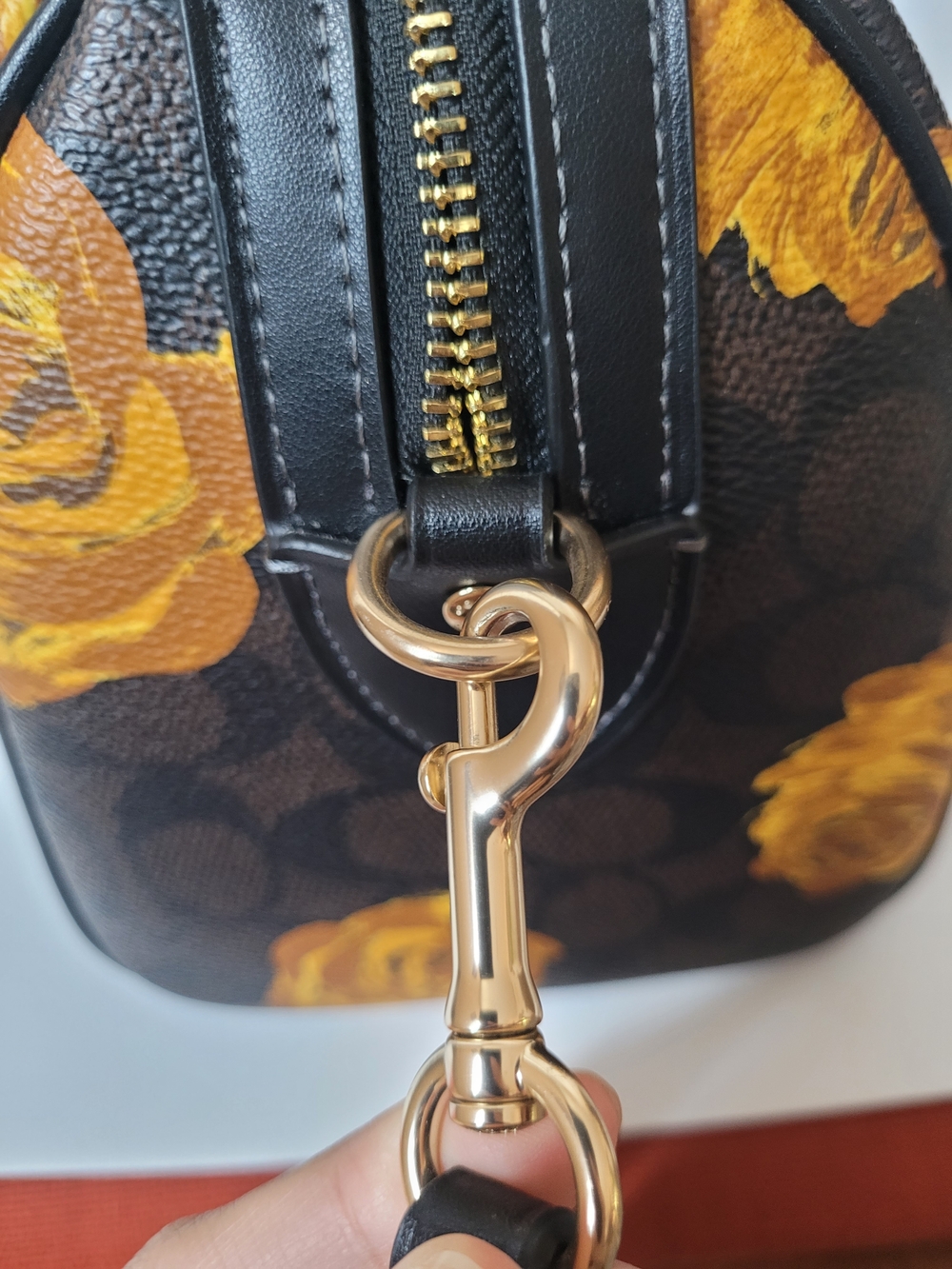 Coach Rowan Satchel Bag in Signature Canvas with Floral Print - Picture 14 of 16
